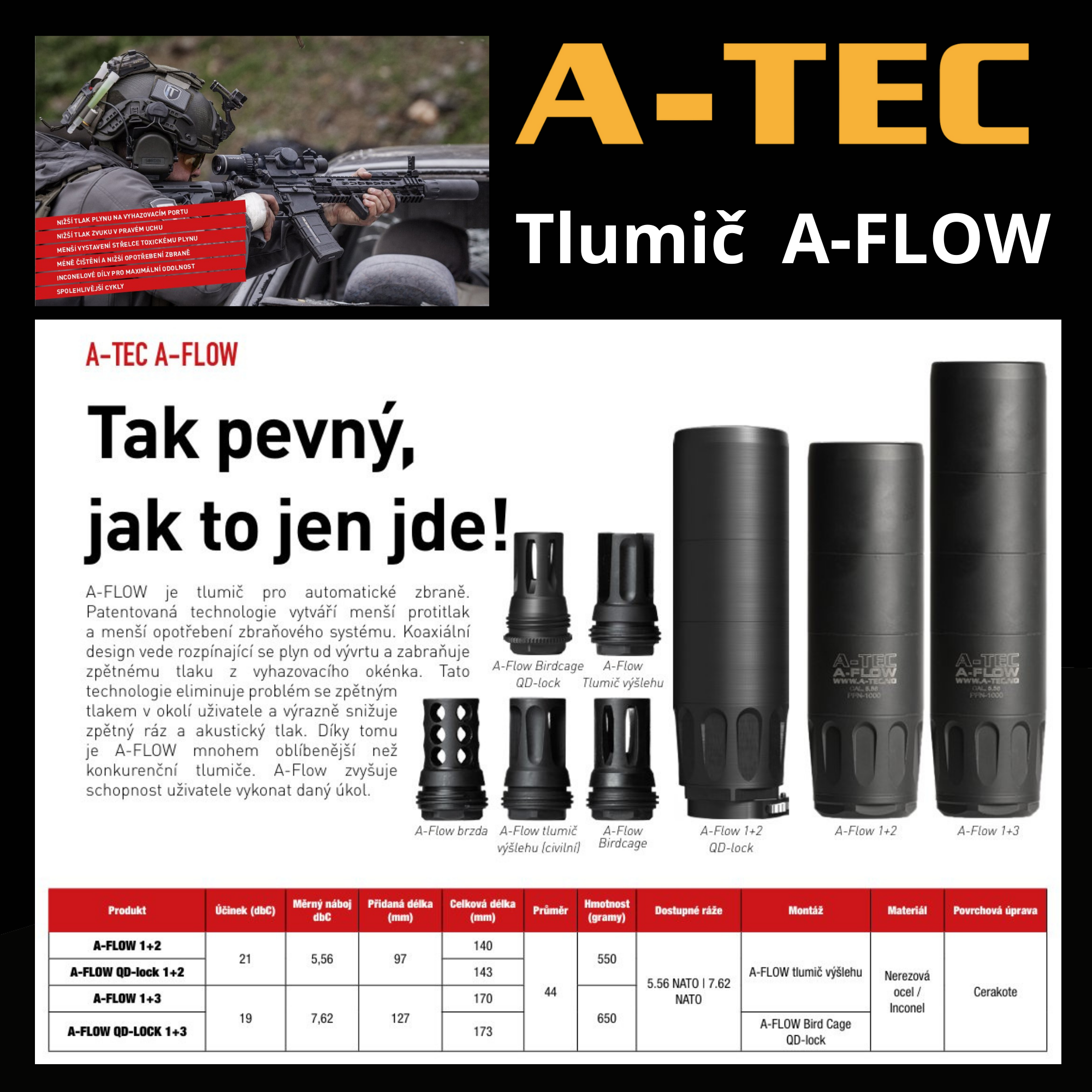 Tlumič A-FLOW provedení